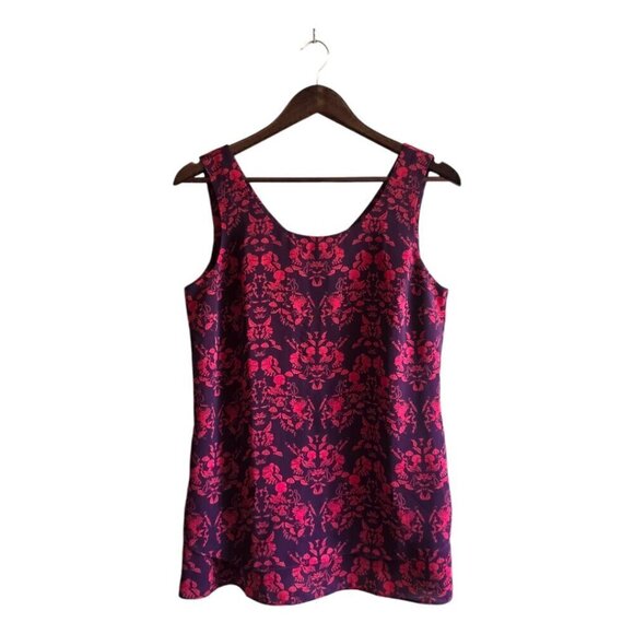 Cabi Cameo Floral Double Layer Split Back Tank Top Sz S - Picture 1 of 8